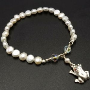 Coqui Frog Bracelet Freshwater Pearls & Swarovski